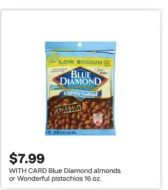 CVS Blue Diamond almonds or Wonderful pistachios 16 oz offer