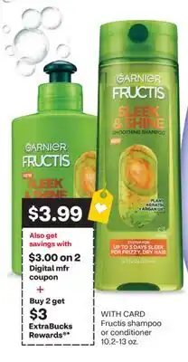 CVS GARNIER Fructis shampoo or conditioner 10.2-13 oz offer