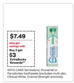 CVS Sensodyne, Pronamel or Parodontax toothpaste offer