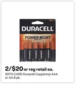 CVS Duracell Coppertop AAA or AA 8 pk offer