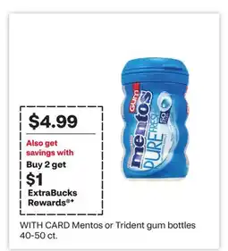 CVS Mentos or Trident gum bottles 40-50 ct offer