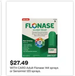 CVS Adult Flonase 144 sprays or Sensimist 120 sprays offer