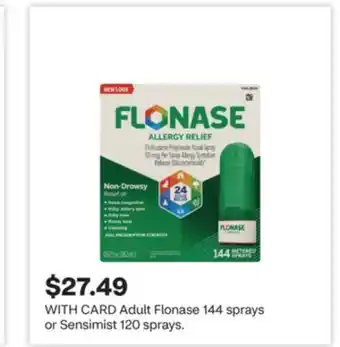 CVS Adult Flonase 144 sprays or Sensimist 120 sprays offer