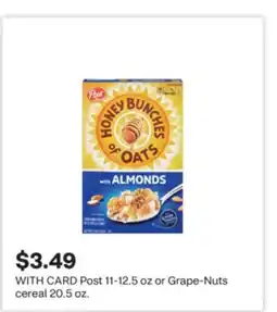 CVS Post 11-12.5 oz or Grape-Nuts cereal 20.5 oz offer
