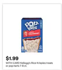 CVS Kellogg's Rice Krispies treats or pop • tarts 7-8 ct offer