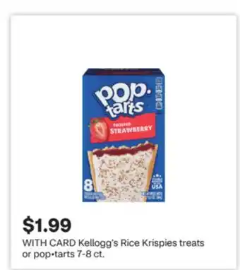 CVS Kellogg's Rice Krispies treats or pop • tarts 7-8 ct offer