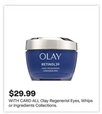 CVS ALL Olay Regenerist Eyes, Whips or Ingredients Collections offer