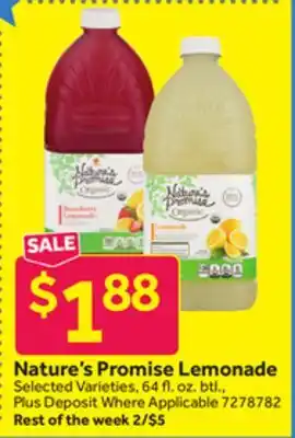 Stop&Shop Nature's Promise Lemonade offer