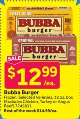 Stop&Shop Bubba Burger offer