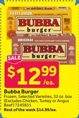 Stop&Shop Bubba Burger offer