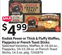Stop&Shop Kodiak Power or Thick & Fluff y Waffles, Flapjacks or French Toast Sticks offer