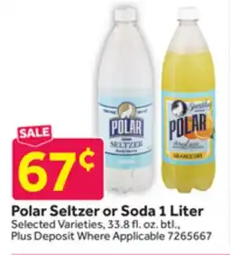 Stop&Shop Polar Seltzer or Soda 1 Liter offer