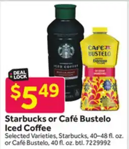 Stop&Shop Starbucks or Café Bustelo Iced Coffee offer