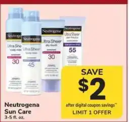 Safeway Neutrogena Sun Care offer