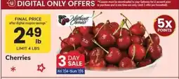 Safeway CHERRIES offer