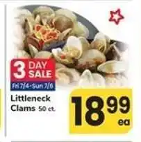 Safeway Littleneck Clams offer