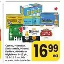 Safeway Corona, Heineken, Stella Artois, Modelo, Pacifico, Athletic, High Noon offer