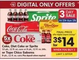 Safeway Coke, Diet Coke Or Sprite offer