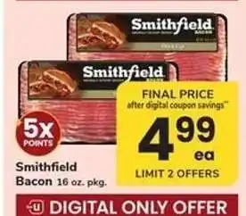 Safeway Smithfield Bacon offer