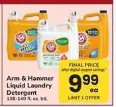 Safeway Arm & Hammer Liquid Laundry Detergent offer