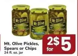 Safeway Mt. Olive Pickles, Spears or Chips offer