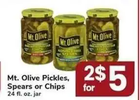 Safeway Mt. Olive Pickles, Spears or Chips offer