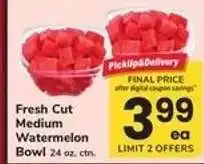 Safeway Fresh Cut Medium Watermelon Bowl offer