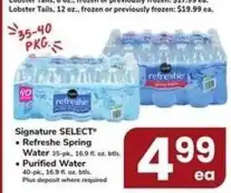Safeway Signature SELECT Refresh Spring Water / Purified Water offer