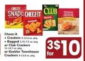 Safeway Cheez-it, Club, or Keebler Townhouse Crackers offer