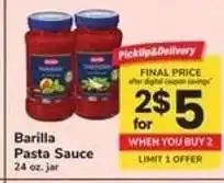 Safeway Barilla Pasta Sauce offer