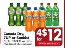 Safeway Canada Dry, 7UP or Sunkist offer
