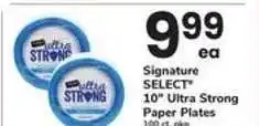 Safeway Signature SELECT 10 Ultra Strong Paper Plates offer