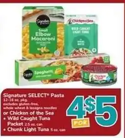 Safeway Signature SELECT Pasta or Chicken of the Sea Tuna offer