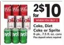 Safeway Coke, Diet Coke Or Sprite offer
