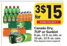 Safeway Canada Dry, 7UP or Sunkist offer