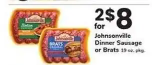 Safeway Johnsonville Dinner Sausage or Brats offer