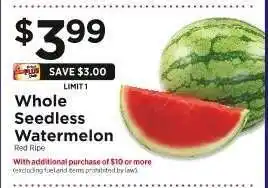 ShopRite Whole Seedless Watermelon offer
