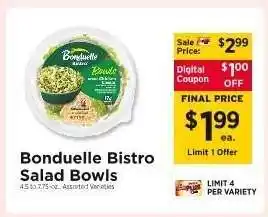 ShopRite Bonduelle Bistro Salad Bowls offer