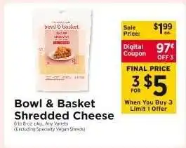 ShopRite Bowl & Basket Shredded Cheese offer