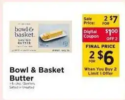 ShopRite Bowl & Basket Butter offer
