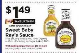 ShopRite Sweet Baby Ray's Sauce offer