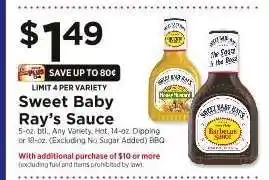 ShopRite Sweet Baby Ray's Sauce offer