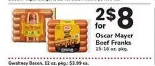Safeway Oscar Mayer Beef Franks offer