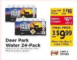 ShopRite Deer Park Water 24-Pack offer