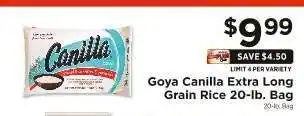 ShopRite Goya Canilla Extra Long Grain Rice offer