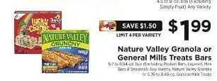 ShopRite Nature Valley Granola or General Mills Treats Bars offer