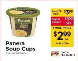 ShopRite Panera Soup Cups offer