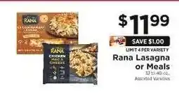 ShopRite Rana Lasagna or Meals offer