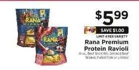 ShopRite Rana Premium Protein Ravioli offer