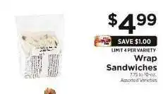 ShopRite Wrap Sandwiches offer